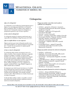 Ciclosporina - Myasthenia Gravis Foundation of America