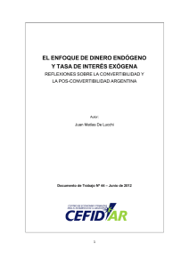 el enfoque de dinero endógeno y tasa de interés exógena - CEFID-AR