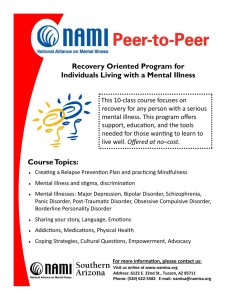 Recovery Oriented Program for Individuals Living with a Mental