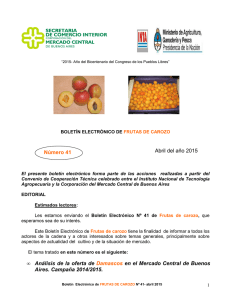 Boletín Electrónico de Frutas de Carozo Nº 41