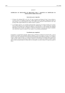 Apéndice III CERTIFICADO DE CIRCULACIÓN DE MERCANCÍAS