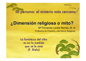 ¿Dimensión religiosa o mito?