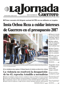 Insta Ochoa Reza a cuidar intereses de Guerrero en el