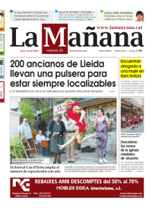 200 ancianos de Lleida llevan una pulsera para estar siempre