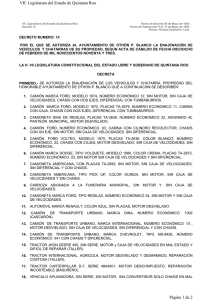 VII Legislatura del Estado de Quintana Roo Página 1 de 2