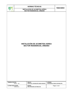 ra8-020/2 instalación de acometida aerea sector residencial