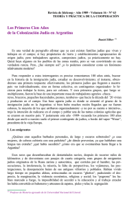 Los Primeros Cien Años de la Colonización Judía en Argentina