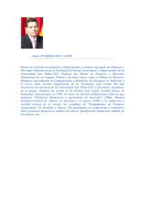 Javier ITURRIOZ DEL CAMPO Doctor en Ciencias Económicas y