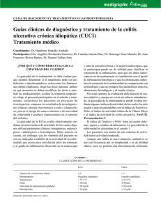 Guías clínicas de diagnóstico y tratamiento de la colitis ulcerativa