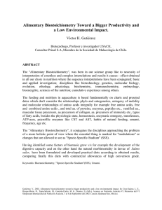 Alimentary Biostoichiometry Toward a Bigger Productivity and a Low