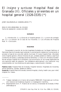 El insigne y suntuoso Hospital Real de Granada (II). Oficiales y