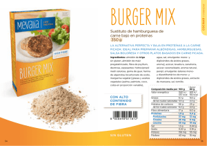 Sustituto de hamburguesa de carne bajo en proteínas 350 g