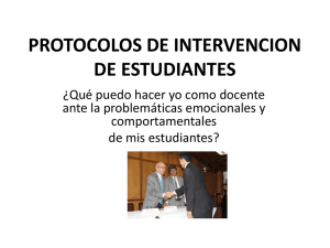 PROTOCOLOS DE INTERVENCION DE ESTUDIANTES