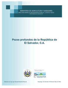 Pozos profundos de la República de El Salvador, CA