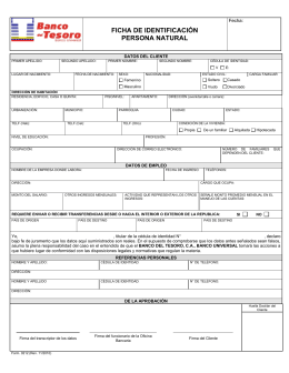 Planilla De Solicitud De Inscripción En El Registro Consular