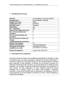 1. Identificación del curso División Humanidades y Ciencias