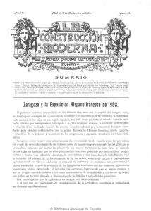 Zaragoza y la Exposición Hispano francesa de 1S08.