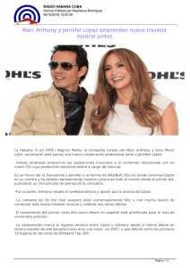 Marc Anthony y Jennifer López emprenden nueva travesía musical