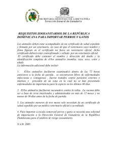 requisitos zoosanitarios de la república dominicana para