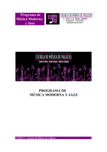 Programa de Música Moderna y Jazz PROGRAMA DE