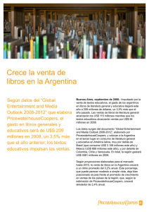 Crece la venta de libros en la Argentina