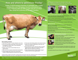 How and where to administer Posilac®
