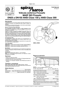Válvula esférica M40 F ISO de 1" a 6"