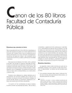 Canon de los 80 libros Facultad de Contaduría Pública