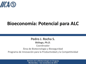 Bioeconomia. Dr. Pedro Rocha, IICA.