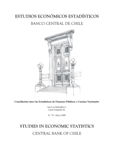 Serie Estudios Económicos Estadísticos N° 70