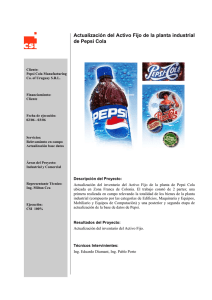 I31-Actualización del Activo Fijo de la planta industrial de Pepsi Cola