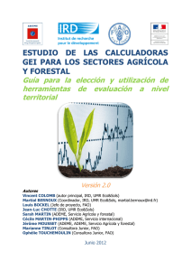 estudio de las calculadoras gei para los sectores agrícola y forestal