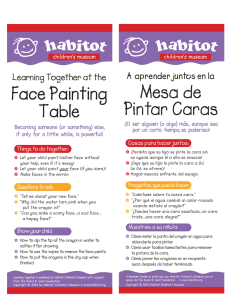 Face Painting Table - Habitot Children`s Museum