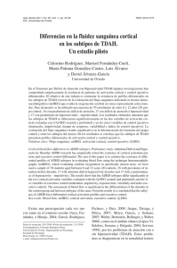 Diferencias en la fluidez sanguínea cortical en los subtipos de