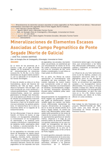 Mineralizaciones de Elementos Escasos Asociadas al Campo
