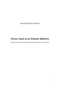 Poesia Visual en un domino didactico / A.G. Velasco y F