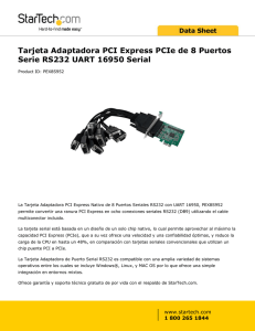 Tarjeta Adaptadora PCI Express PCIe de 8 Puertos