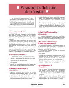Vulvovaginitis (Infeccio´n de la Vagina)