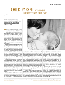 Bulletin article: Child-parent attachment not affected by child care