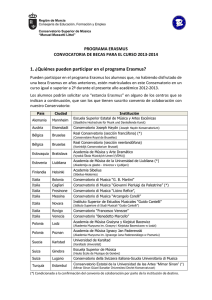 Erasmus 2013-2014 - Convocatoria e info