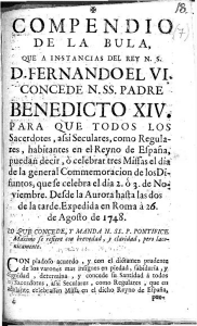 COMPENDIO BENEDICTO XIV. - Biblioteca Virtual de Andalucía