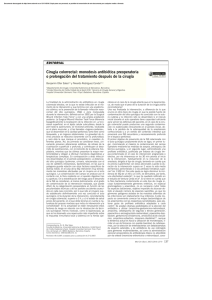 Cirugía colorrectal: monodosis antibiótica preoperatoria o