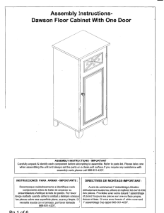 Assembly instructions- Dawson Floor Cabinet With One