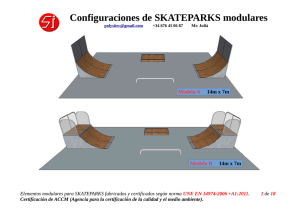 Configuraciones de SKATEPARKS modulares