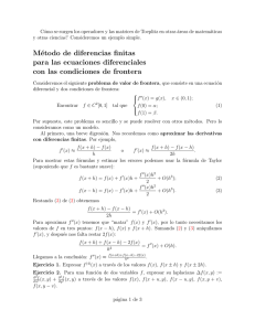 Método de diferencias finitas para las ecuaciones diferenciales con