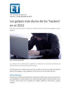 Los golpes más duros de los `hackers` en el 2015