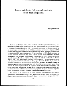 La obra de León Felipe en el contexto de la poesía española