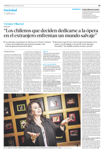 Los chilenos que deciden dedicarse a la ópera en el
