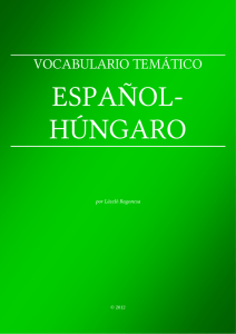 vocabulario temático espanol húngaro