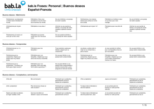 Frases: Personal | Buenos deseos (Español-Francés)